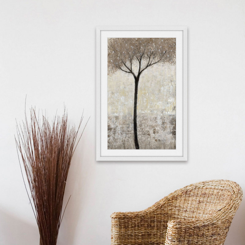 « tall tree fleuri », reproduction d’art encadrée, H 24 po x l 16 po