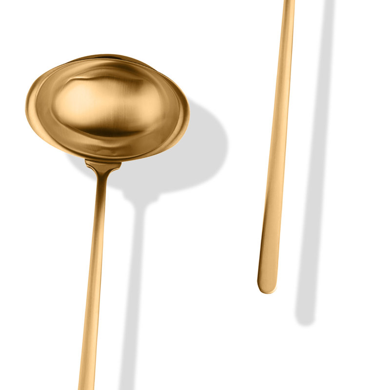Linea 7 - Piece Stainless Steel Hostess Set, Ice Gold