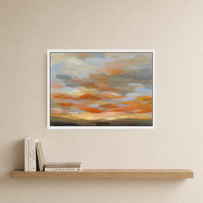 «High Desert Sky II» par Silvia Vassileva - impression sur toile, H 24 po x l 34 po, Blanc