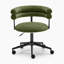 Tarena Upholstered Fabric Swivel Office Chair - Modern Curved Backrest Design-972316865