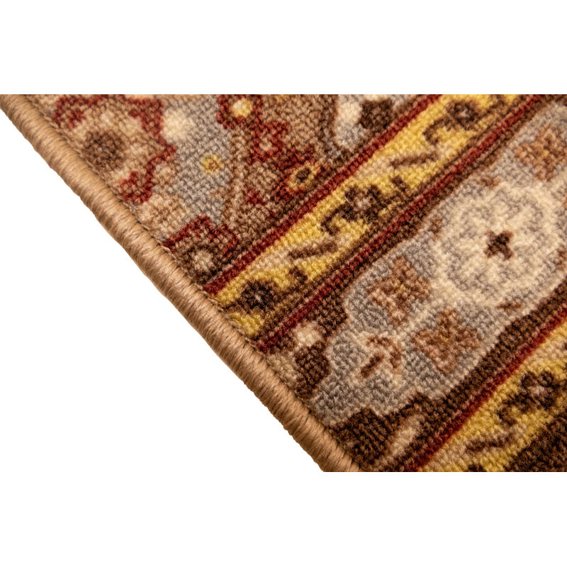 Tapis d'escalier taupe Aberdale Bakhtiari, Rectangle 31,5 po x 6 po