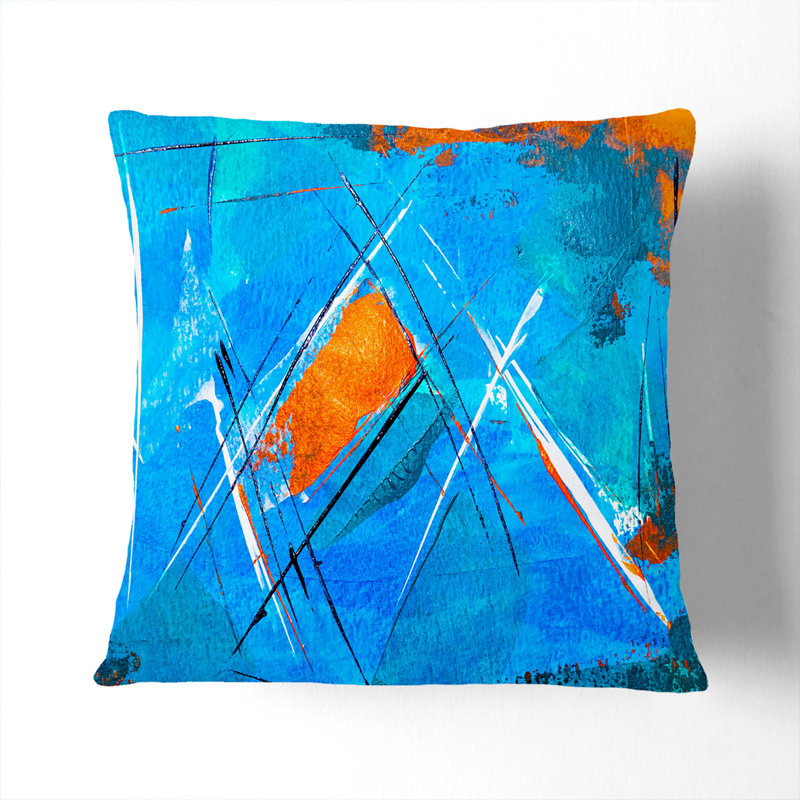 Abstract Square Throw Cushion, 55 x 55 cm, Black