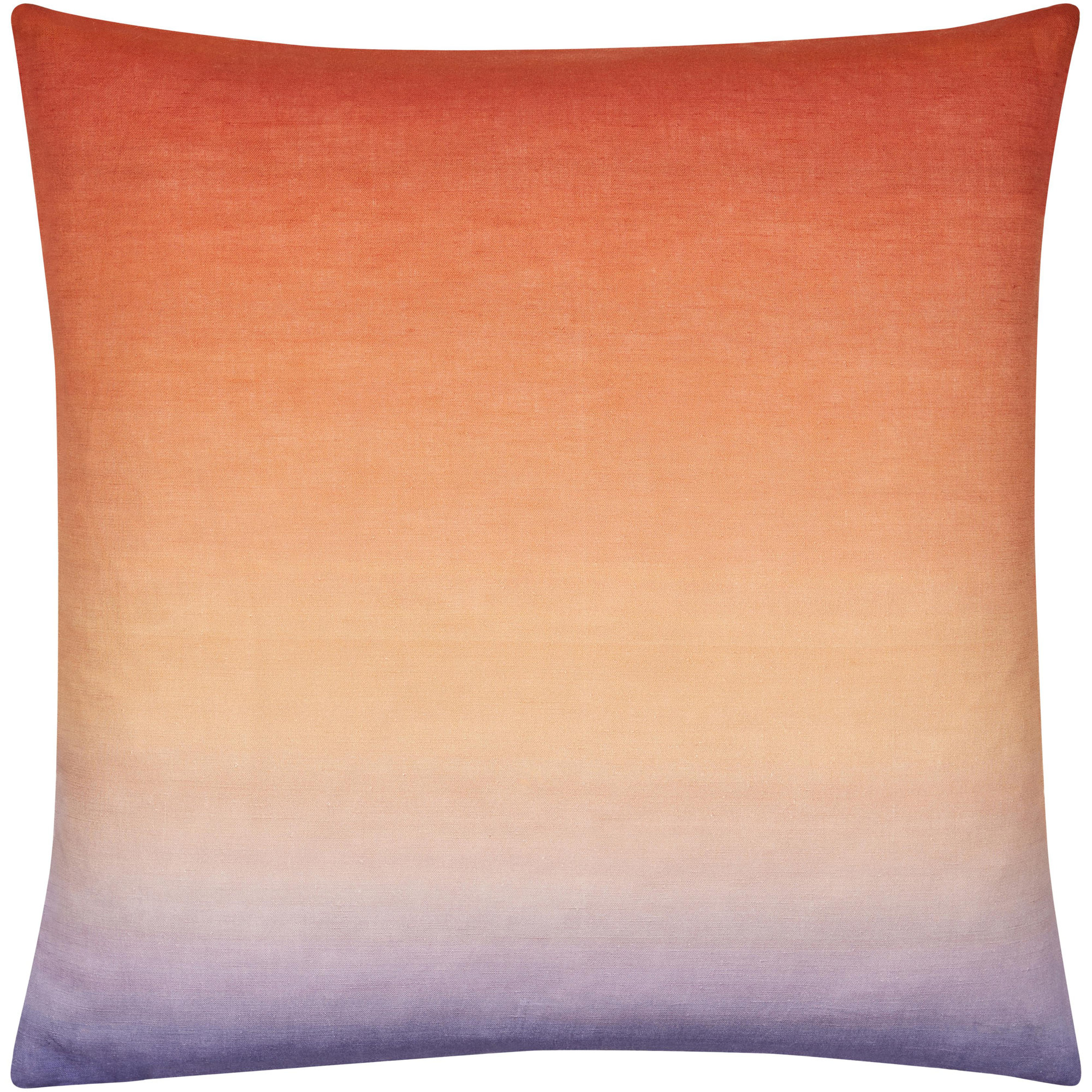 Deadra Ombre Linen Throw Pillow, Pillow Cover Only - No Insert, Brick Red, 18" x 18"