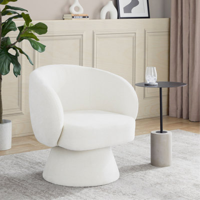 Chaise d'appoint pivotante en tissu