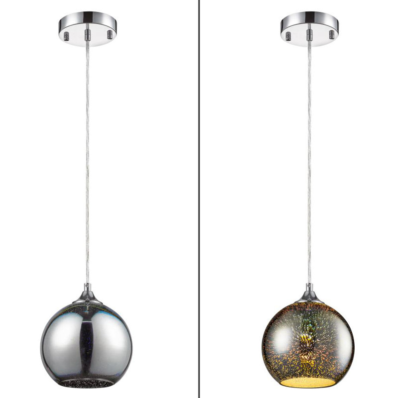 Nielson 1 - Light Silver Single Pendant, Gray, Silver