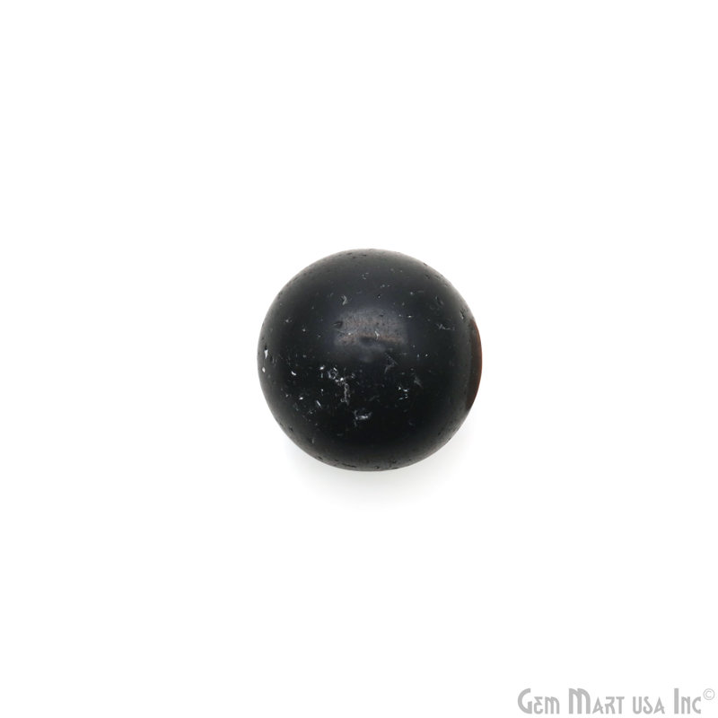 Natural Polished Gemstone Sphere, Decorative Accent, Smooth Ball Home Decor, 15-25mm, Black Onyx