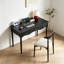 Bureau simple en chêne rouge massif noir