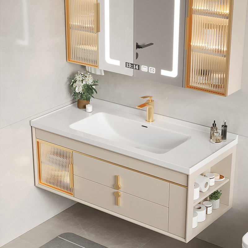 Modern light luxury style bathroom cabinet