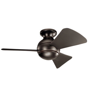 Ventilateur de plafond encastré à DEL à 3 pales avec ensemble d'éclairage inclus Sola