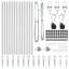 Fence Posts With Spike 13 Pcs Diameter32 Mm Galvanised Steel-2001151230-2001151231
