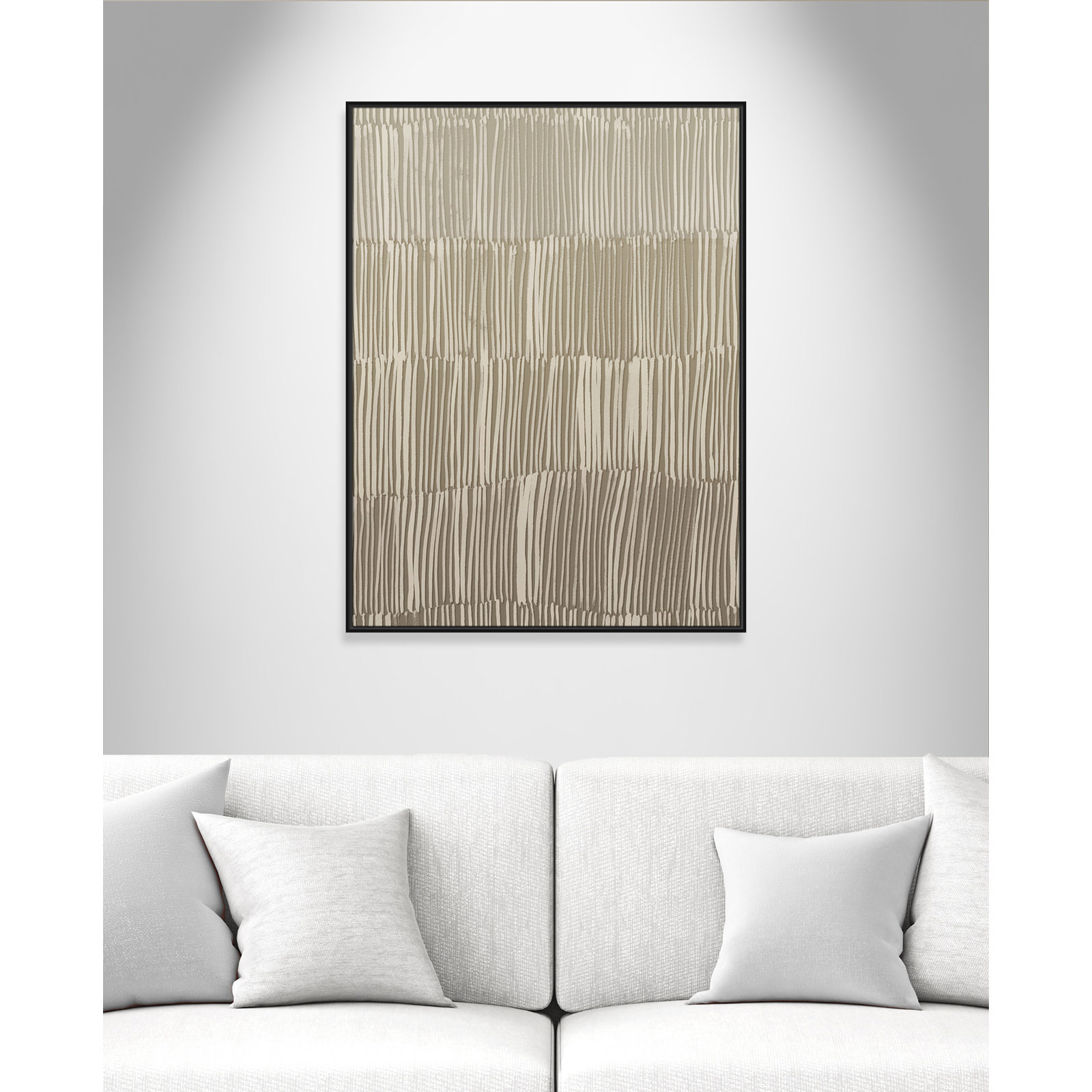 Linear Calm II Print by , 49.5" H x 37.5" W, Black Floater