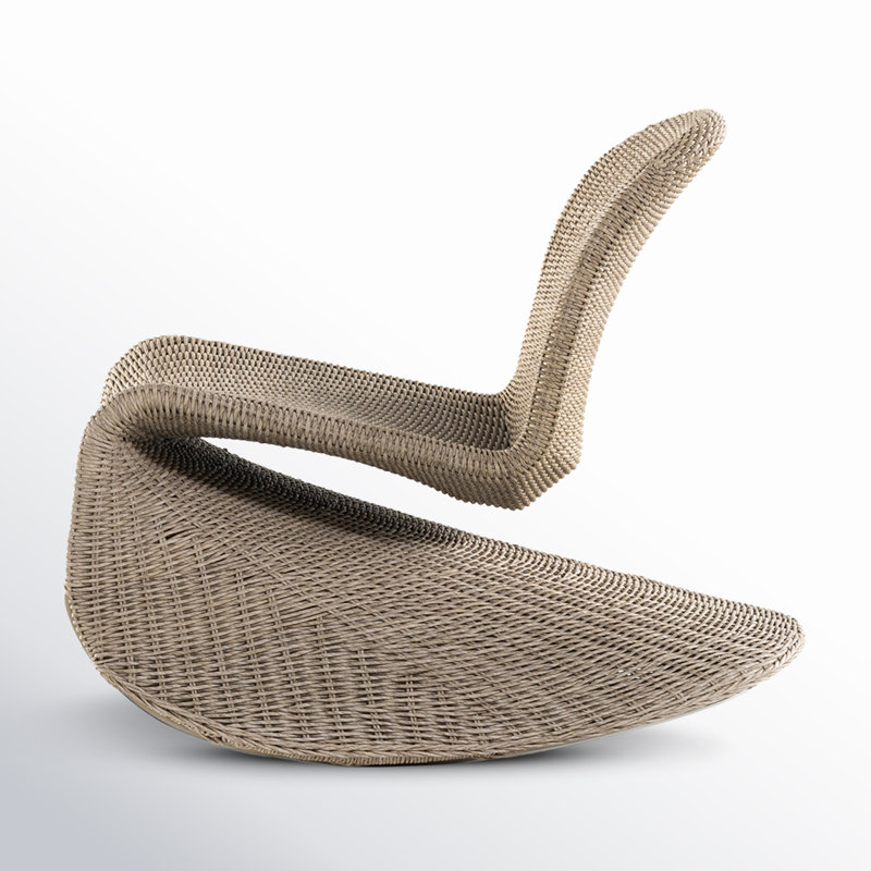 Portia Outdoor Lounge Chair, Vintage White