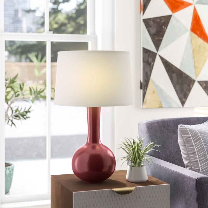 Lampe de table 26 po Guidi, Bourgogne brillant
