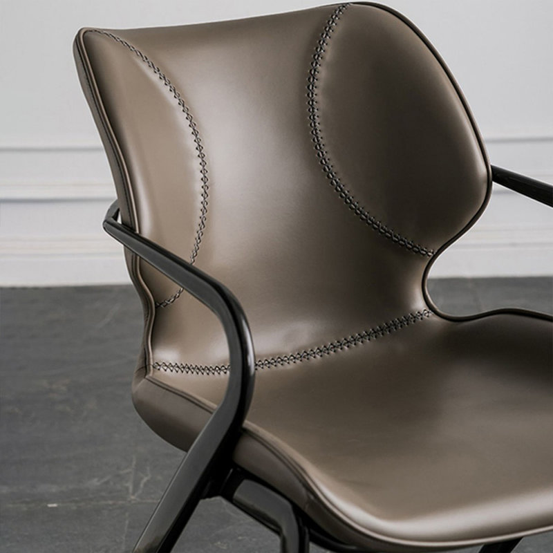 Grey Solid back side Chair(Set of 2)