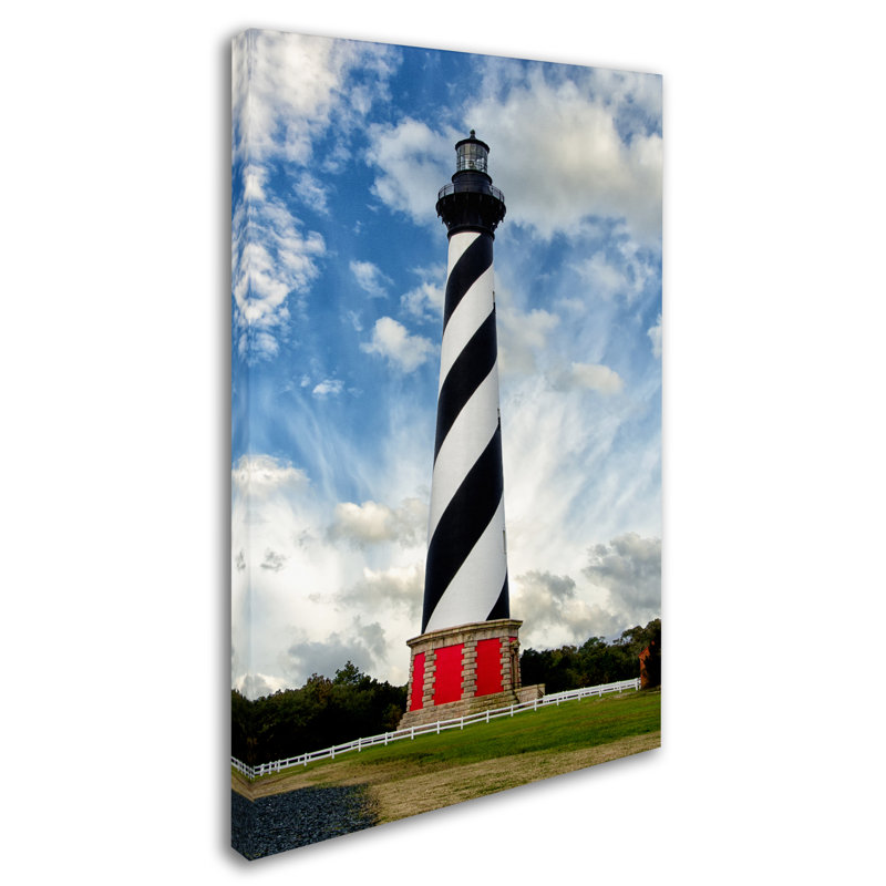 Keona Cape, phare de Hatteras, reproduction de photo sur toile tendue, H 24 po x l 16 po x P 2 po