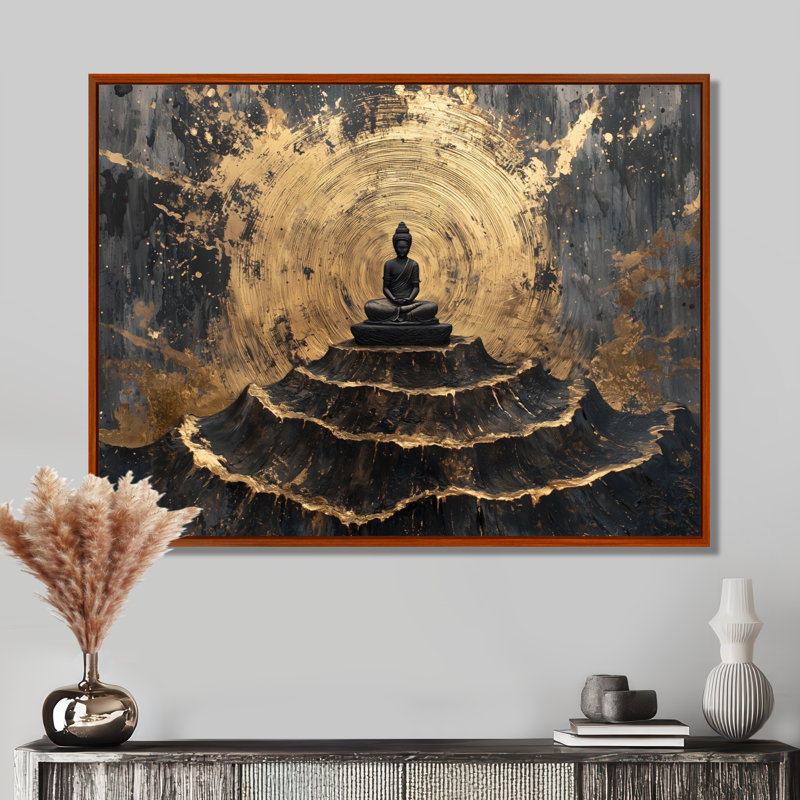 Hagedorn - Spiritual Wall Art, H 12 po x l 20 po, Impression sur cadre flottant, Brun