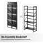 Bibliothèque pliante, bibliothèque industrielle pliante en bois à 4 niveaux avec structure en métal, sans assemblage-536196151