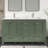 Anvay 60 in. Double Sinks Freestanding Bath Vanity in Forest Green with Carrara Marble Top-520337872-406671024