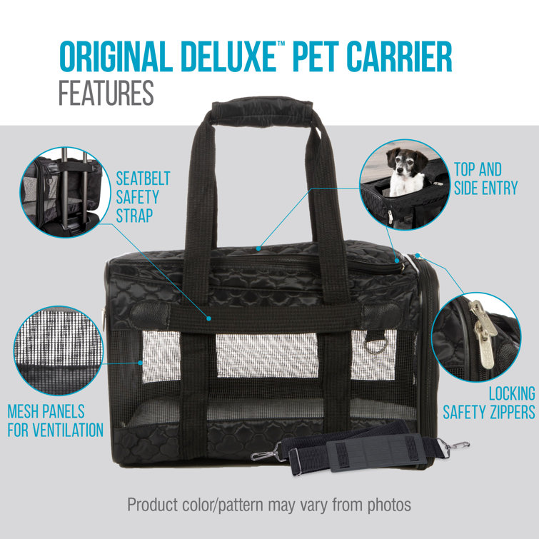 Quaker Pet Group-Deluxe Carrier- Black Medium, Medium - Harris Teeter