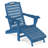 Foldable Adirondack Chair Firepit Chairs With Hideaway Ottoman-108499946