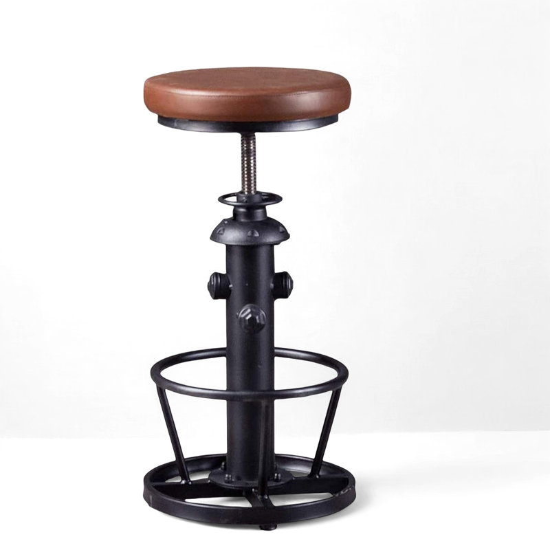 American Antique, Siège rouge brun / cadre noir