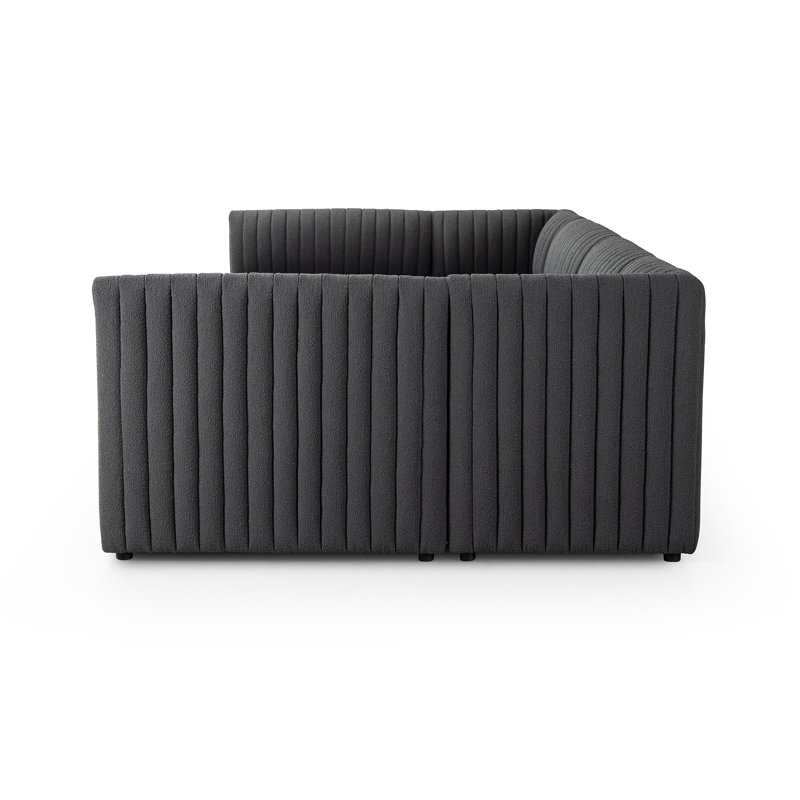 Augustine Modular Sectional, 31.5" H x 100" W x 66.5" D, Black Polyester