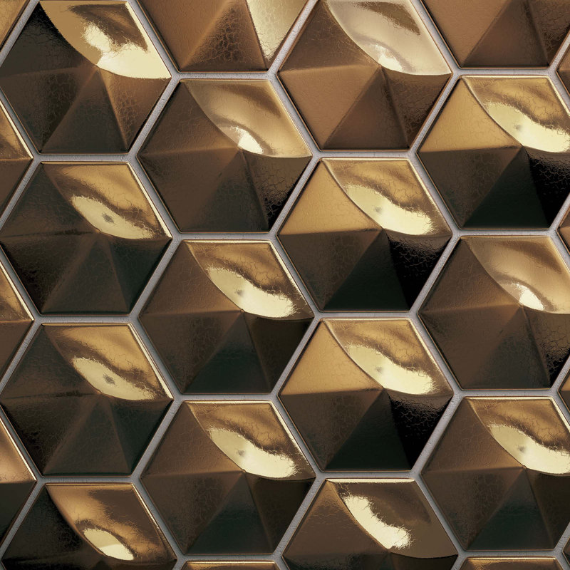 Carreau de céramique 4 po x 5 po Hedron