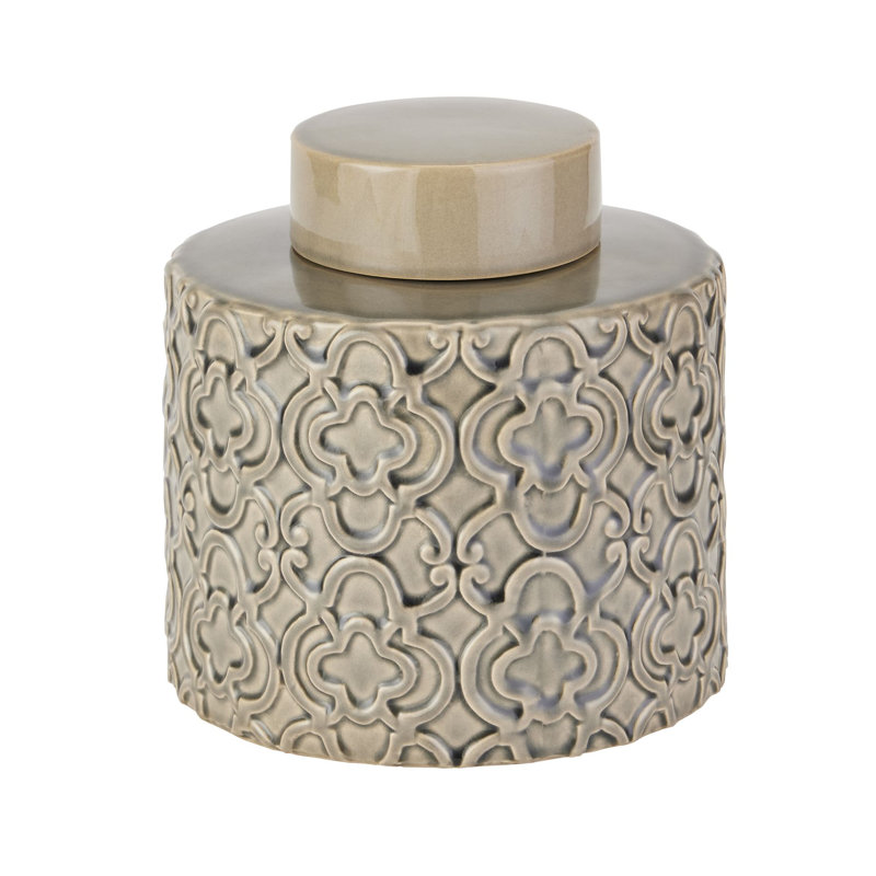 Quidnet Ceramic / Porcelain Decorative Urns & Jars, 20cm H x 20cm W x 20cm D