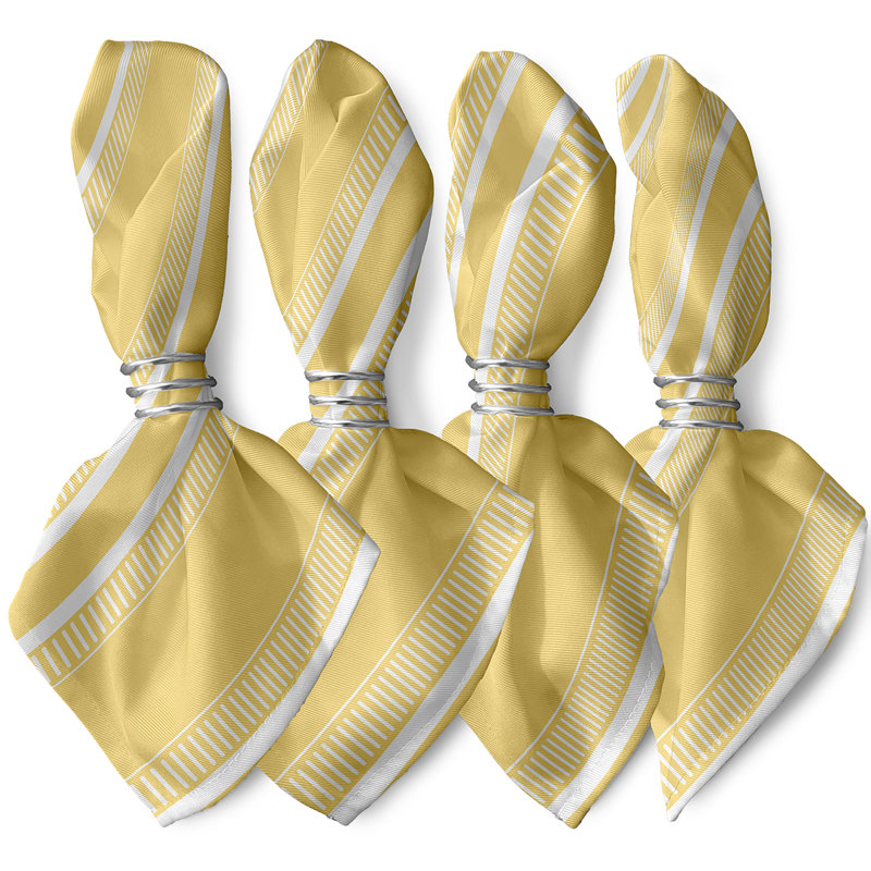 Ensemble de serviettes 4 pièces Evanni Dashing, Jaune