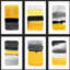 « yellow transitions hexaptych », ensemble de 6 reproductions de peintures à l’aquarelle encadrées-24750263