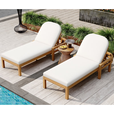 Outdoor Chaise Lounge Set Of 2, Outdoor Lounge Chair For Poolside, Backyard, Deck & Lawn