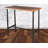 Winnipeg Pine Solid Wood Top Metal Base Dining Table-149226891-198727015