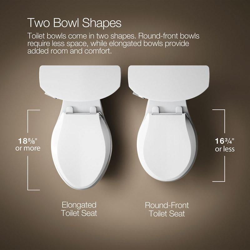 Cuvette de toilette allongée Highline, Blanc / bronze huilé