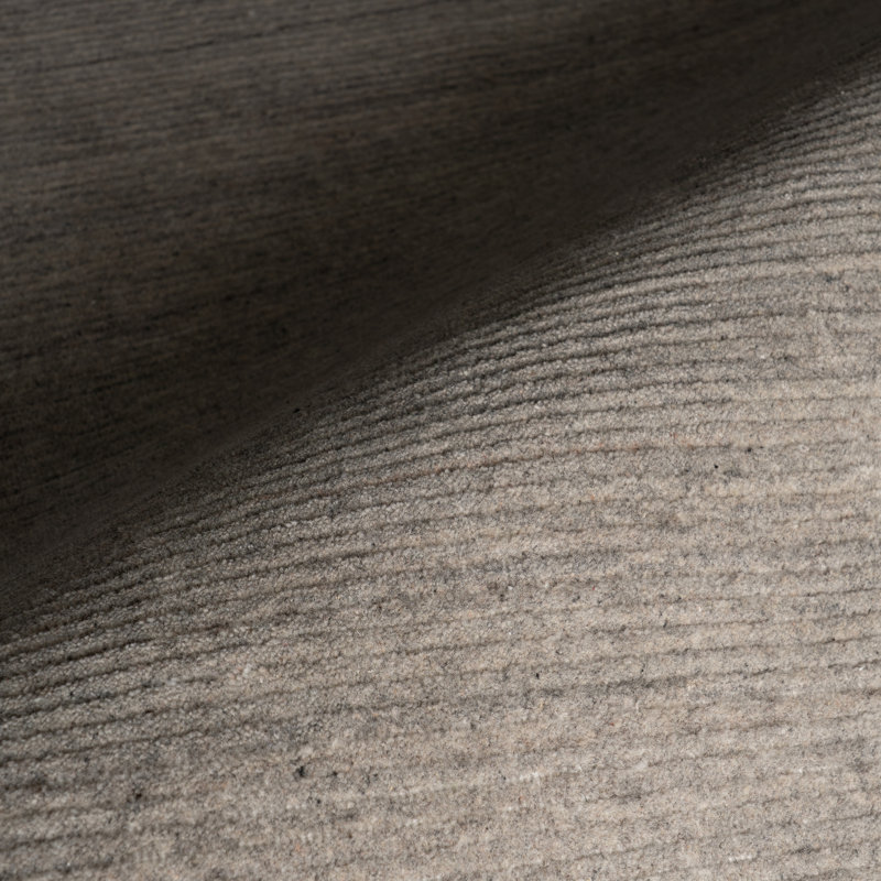  Elanisse Solid Wool Rug, Grey, Rectangle 7'6" x 9'6"