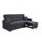Eloria 83" Oversized Upholstered Convertible Sofa Bed with Pull-Out & Adjustable Backrest-117217211