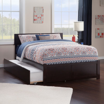Bueno Park Solid Wood Platform Bed with Footboard and Trundle