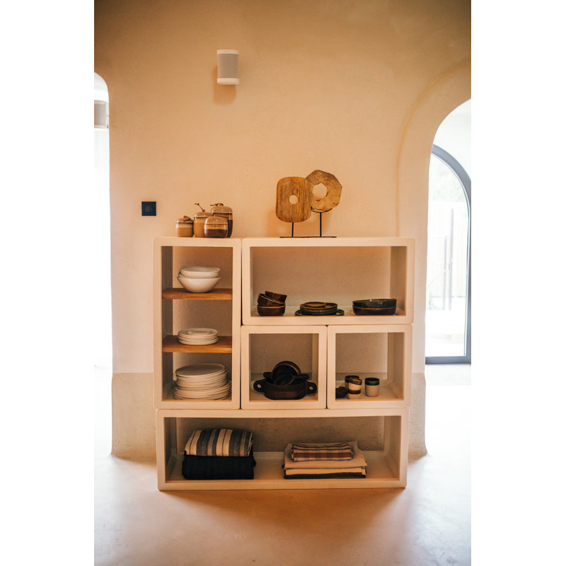 Plâtre blanc cassé Verona 2 tablettes