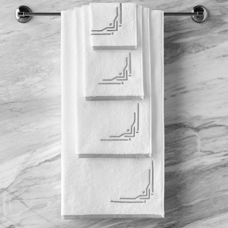 Jasper 100% Cotton Hand Towel, Gray
