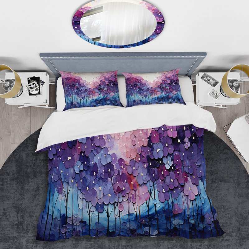 Ensemble de housse de couette Indigo Dreams II - Abstract Landscape, Housse de couette très grand et 2 très grandes t
