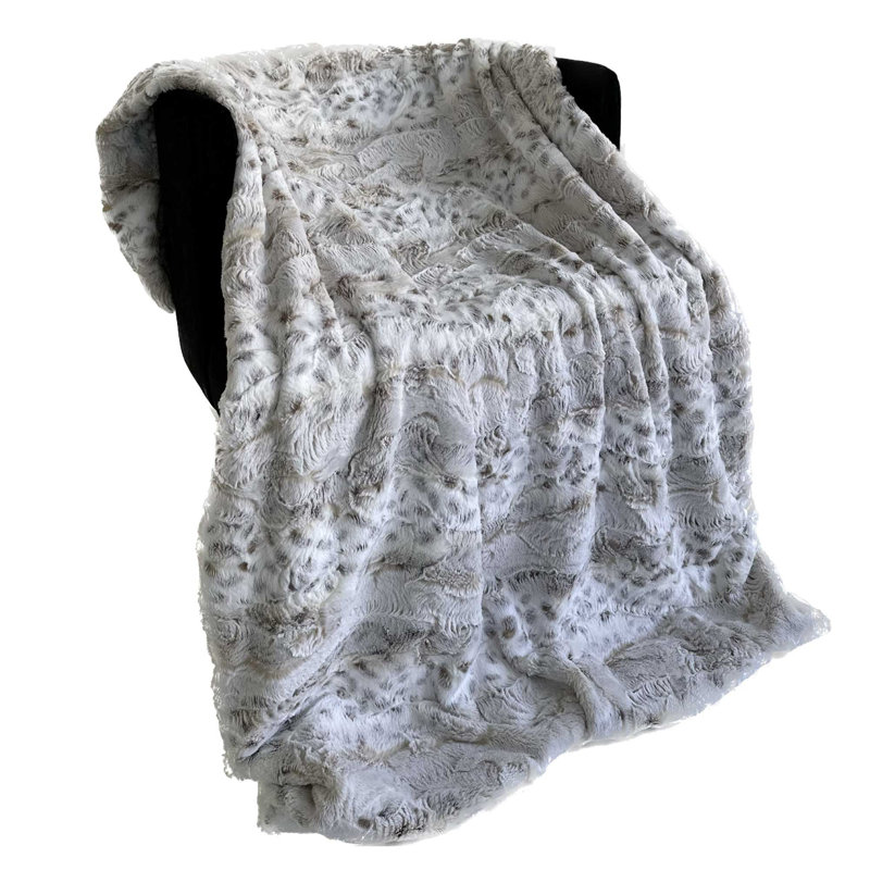 Couverture en fausse fourrure, L 60 po x L 72 po