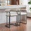Ensemble de 2 tabourets de bar modernes en chenille, chaises à hauteur de comptoir rembourrées avec structure et accoudoirs en métal, chaises de bar en chenille souples et durables pour îlot de cuisine, salle à manger, bar personnel-7963390