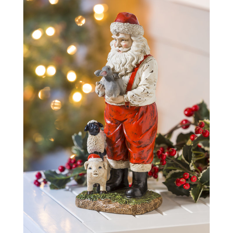 Farmhouse Santa Statuary
