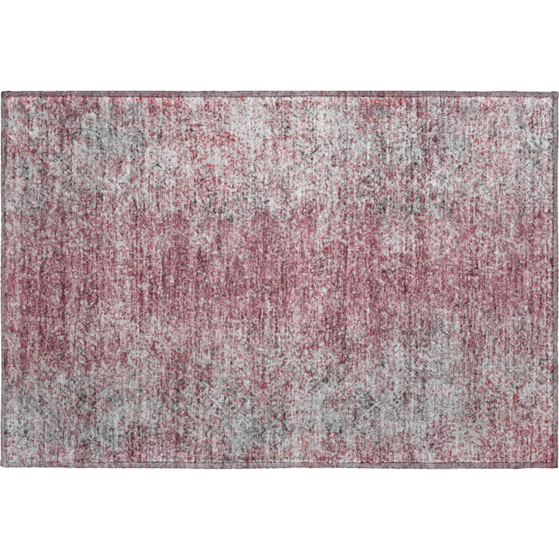Premium Machine Washable Prisco Merlot Rug, Rectangle 1'8" x 2'6"