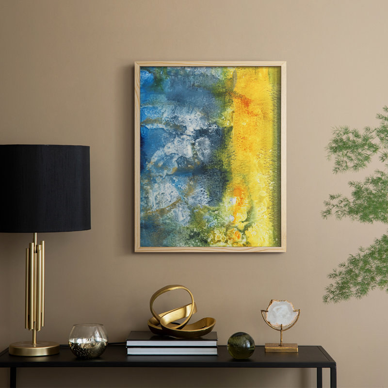 Aquatic Energy II, reproduction encadrée - bois massif, H 11 po x l 9 po