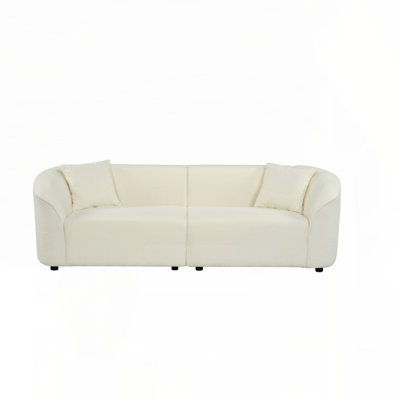 Curved Contemporary Sofa , Plush Seating, Streamlined Design, And Durable Frame – Ideal For Stylish Living Spaces