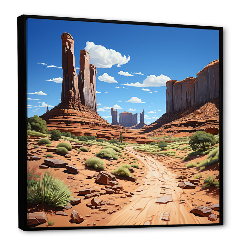 Dans le désert occidental sauvage du Nevada - Art mural occidental, Cadre flottant noir, H 16 po x l 16 po