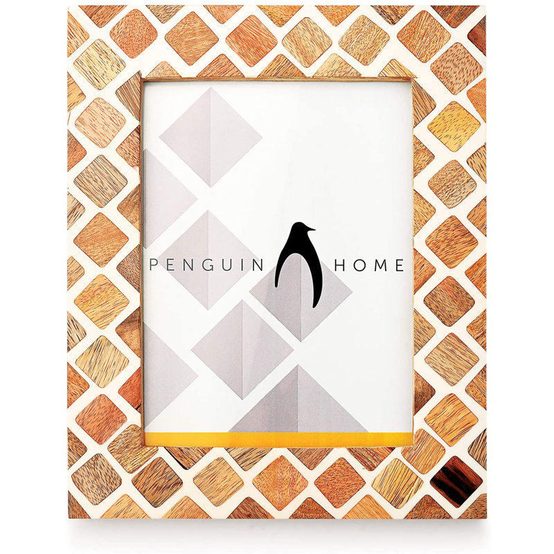 Bevelled Picture Frame, 21cm H x 16.7cm W x 21.7cm D, Wood