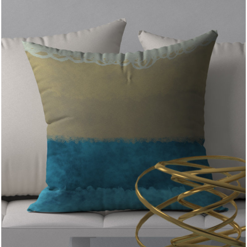 Housse de coussin décorative carrée immaculée et florissante, 24 po x 24 po