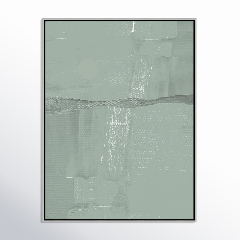 Attica - Toile à cadre flottant, H 41,5 po x l 31,5 po x P 2 po, Argent