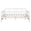 Lit de jour blanc avec pieds de soutien, multifonctionnel pour la chambre à coucher et l'espace de vie, espace de rangement supplémentaire fourni, pièce idéale, inclus